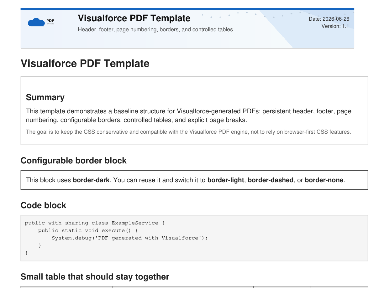 Build a Visualforce PDF Template with Header, Footer, and Page Numbers